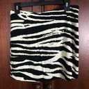 Free People Ruffle Black Beige Zebra Print Mini Skirt Front Full Zip Photo 2