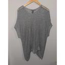 BCBGMAXAZRIA Bcbg Gray Glitter Knit Sweater Poncho - Size Medium Photo 3