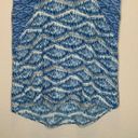 Akemi + Kin Anthropologie blue geometric cap sleeve top boho size med Photo 3