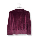 Abound  Womens Cropped Sweatshirt Maroon Velvet 1/4 Zip Stretch Plus 1X New Photo 4