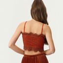 Cider Red Lace Tank Top Photo 2