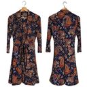 Tommy Hilfiger  Paisley Printed Tie-Waist Shirt Dress Women's Size 4 3/4 Sleeves Photo 2