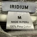 Iridium Reverse Striped Lightweight Pima Cotton Patch Pocket Hoodie Peru Size M Gray Size M Photo 8