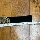 Vintage Regency Baroque Silverand velvet belt large Black Photo 3