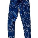 Sweaty Betty  Leggings Women's Size XS Super Soft 7/8‎ Yoga Blue Line Flow Print Photo 1