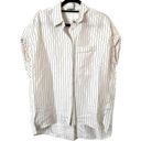 Jason Wu  Pinstriped Button Down Top NWT Sz 4 Photo 1