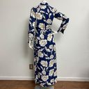 Lola Grace Women's Floral Maxi Long Sleeve Shirt Dress Navy Blue Size XXS Photo 3