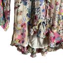 Rococo  Sand Floral Print Long Sleeve Wrap Mini Dress Size Medium Photo 9