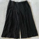 Lane Bryant  Black Lace Palazzo Pants Wide Leg Pull On Lined Pockets Size 14/16 Photo 0