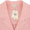 J.Jill NWT  Scalloped Floral Embroidered Pink Linen Button Front Jacket M Photo 3