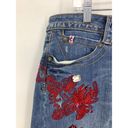 Vintage Y2K Candies Denim Skirt Junior Sz 13 Embroidered Embellished Photo 1