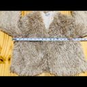 French Kiss Womens L Faux Furry jacket  Tan Long Sleeve Photo 11