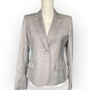 Anne Klein  Women's Gray Wool Blend One-Button Blazer Size 6 Tailored Long Sleeve Photo 0