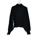 Good American  Womens 3XL Rib Mock Neck Sweater in Black NEW Photo 2