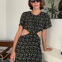 Who What Wear  Drew Plissé Cutout Twist Midi Dress, Disty Floral Size XS NWT $178 Photo 0