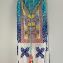 Rococo  Sand Beach Maxi with Multicolor Aztec Print and Tassle Ties Photo 1