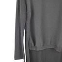 ZARA  Womens Black Mock Neck Long Sleeve Sweater Dress High Low Hem Sz S Photo 2