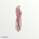 Second Skin Vintage Kiki Pale Pink Nylon  3/4 Sleeve Robe Photo 4