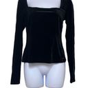 n:philanthropy n philanthropy Womens Medium Square Neck Top Black Velvet Armida Long Sleeve NWT Photo 1