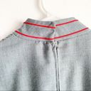 Donna Morgan Vintage  Dress Gray Red Midi Secretary Dress Size 4 Pleated Skirt Photo 12