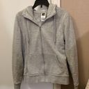 The North Face Light Gray Quilted Zip Up Hooded Jacket, Small Photo 0