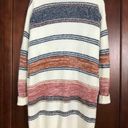 Loft  Ann Taylor Wool Long Striped Cardigan Sweatercoat Size Small Photo 5