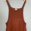 Overalls Slouchy Kaya Wear Relaxed Fit Brown Women Sz Medium Rolled Cuff Cotton Photo 4