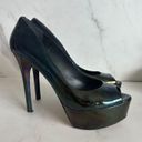 Brian Atwood  Bambola Black Patent Leather Platform Heels Sz 9.5 Photo 6