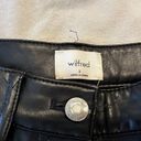 Aritzia Wilfred Faux Leather Black Pants Great Condition For A Night Out Photo 4