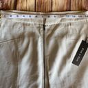 Doe & Rae Women’s Beige Front Zipper Skirt Sz Medium Photo 3