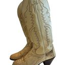 Justin Boots Justin Snakeskin Cowboy Boots Womens 5 1/2B Tall Vintage Leather L4661 USA Photo 4