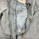 OP XL Hooded Sweatshirt Jacket Faux Fur Gray Full Zip Hooks Womens Long Sleeve Photo 9