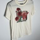 MTV Music Television Retro Cream Floral Graphic Cropped T Photo 4