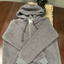 PINK - Victoria's Secret PINK BY VS GREY SHERPA PULL OVER HOODIE Photo 1