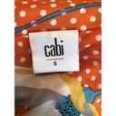 CAbi  Orange Floral Polka Dot Wrap Skirt Ruffle Hem Self Tie Waist   Size Small Photo 6