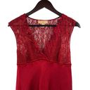 Oscar de la Renta  Red Vintage Lace Satin Nightgown XL Photo 1