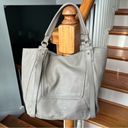 Kooba  Jonnie Grey Pebbled Leather Shopper Tote Bag Photo 2