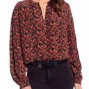 Something Navy NWT  Easy Volume Floral Blouse XS Photo 0