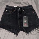 Levi's 501 Premium High Rise Black Denim Shorts Photo 0