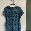 Kathie Lee Collection 90s vintage  blue paisley stretchy dress size medium Photo 3