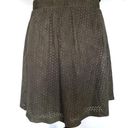 Candie's  Womens Skirt Size Medium Skater Suede-Like Olive Green Cutout Triangle Photo 0