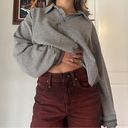 Nordstrom Vintage raw hem grey crop with collar Photo 0