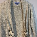 Apt. 9  Gray Opened Front Long Sleeve Textured Sweater Knit Cardigan Women Sz PL Photo 6