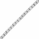 Brilliance NIB Haus of  .925 Silver 1.0 Cttw Diamond Facet Bezel Tennis Bracelet Photo 3