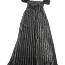 Nasty Gal  Dress Womens 6 Black Pleated Off Shoulder Slit Side Empire Waist Long Photo 0