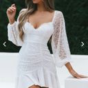 Selfie Leslie Halley Balloon Sleeve Lace Mini Dress Photo 0