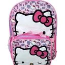 Hello Kitty  16" Backpack w/Detachable Insulated Lunch Bag & Padded Straps. NWT Photo 0