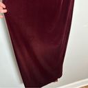 Jessica McClintock  for Gunne Sax Dark Red Velvet Sleeveless Midi Maxi Slip Dress Photo 3