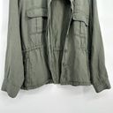 Rails  Sahara Utility Jacket Button Front Lyocell Linen in Sage Green Women's S Photo 4