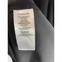 Vince  Faux Leather Long Sleeve Slit-Neck Dress Black Size XL Photo 4